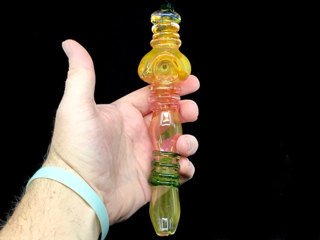 Gold Bar Pipe Fat Buddha Glass