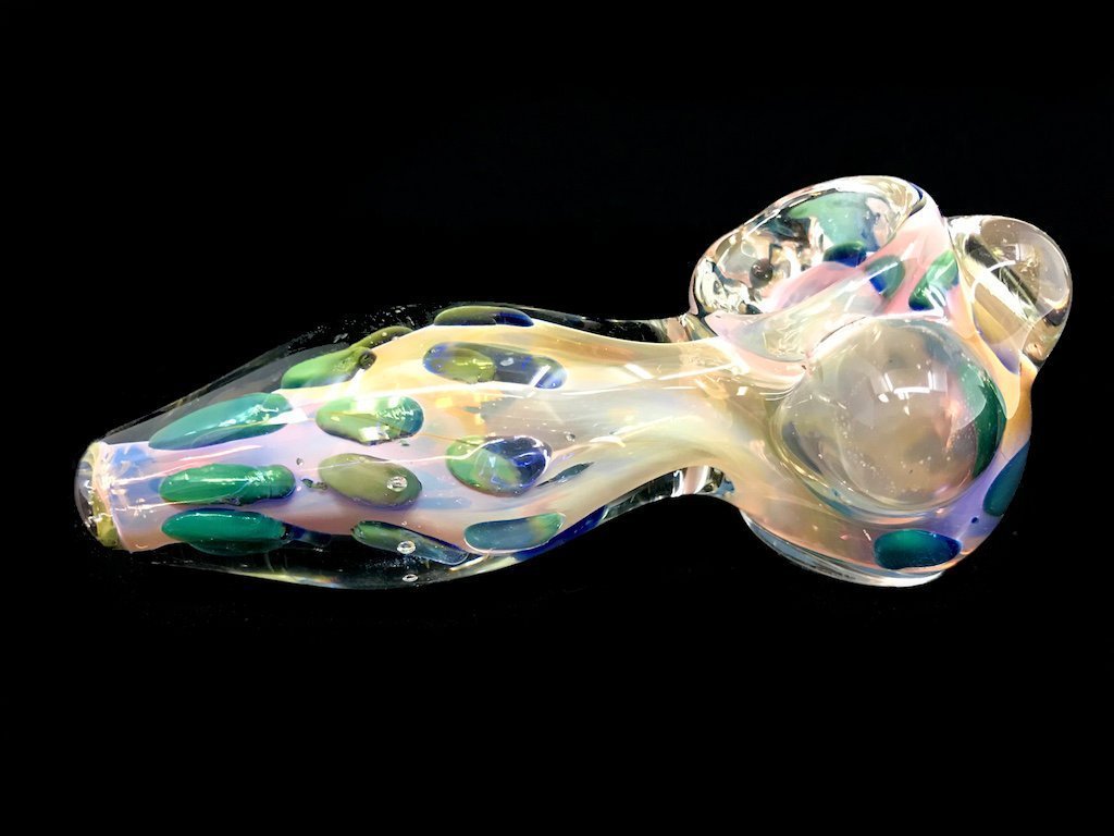 Gold Cinder Pipe Fat Buddha Glass