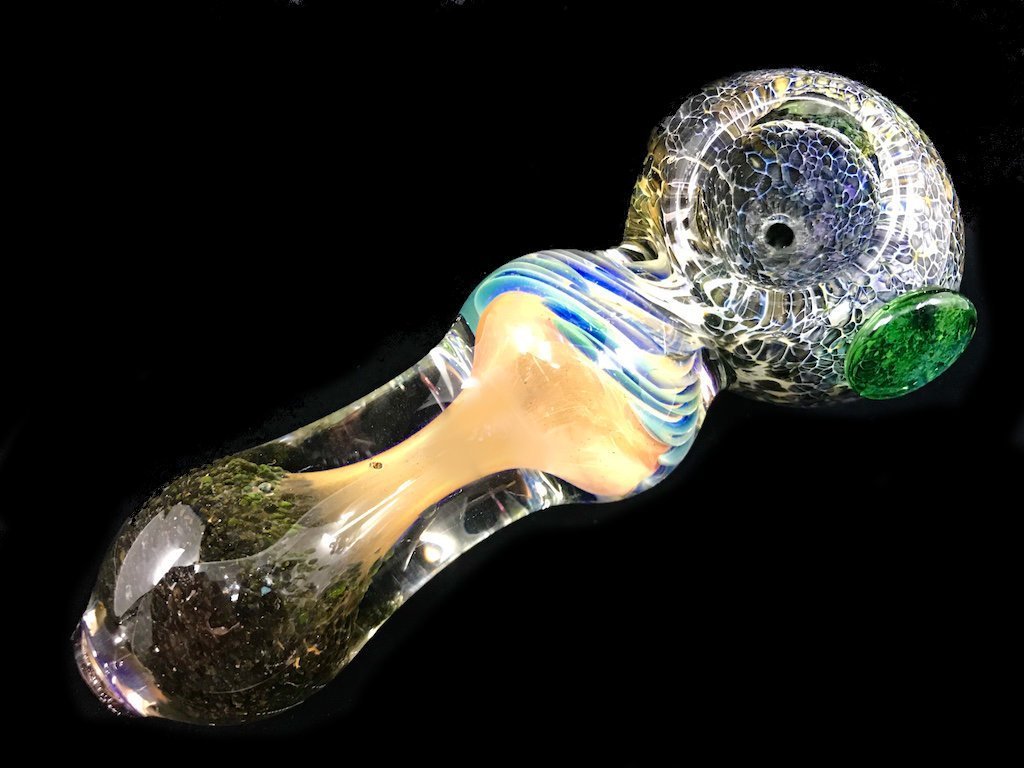 Gold Fumed Frit Color Changing Pipe