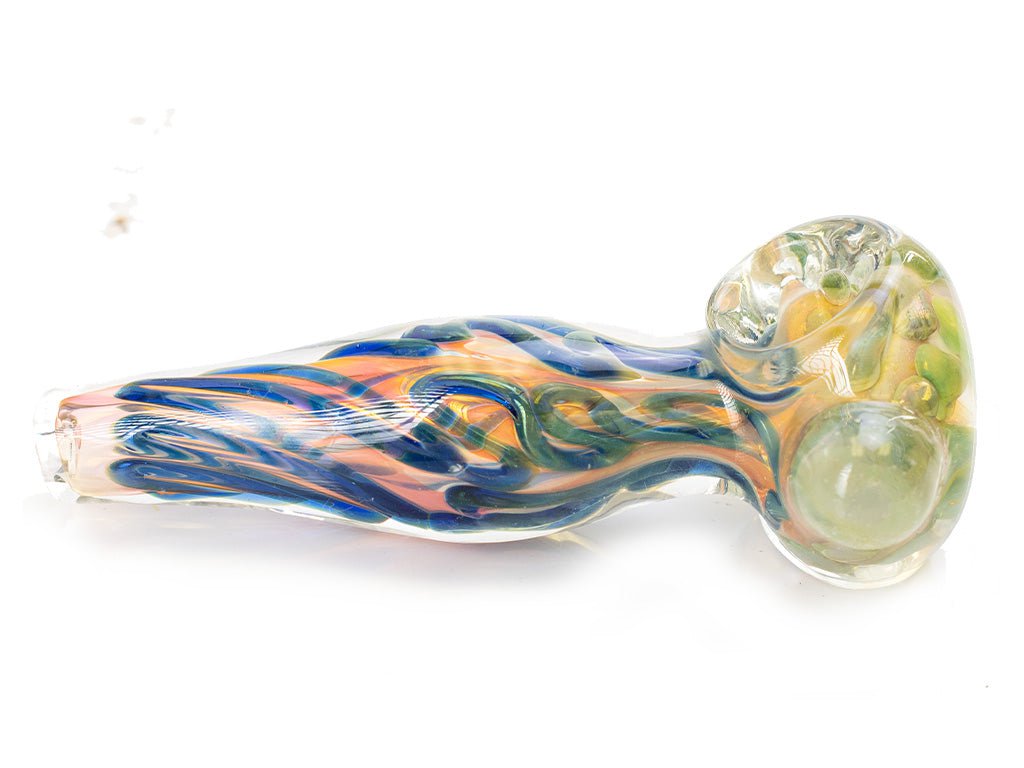 Fat Buddha Glass Pipe Gold Fumed Glass Pipe