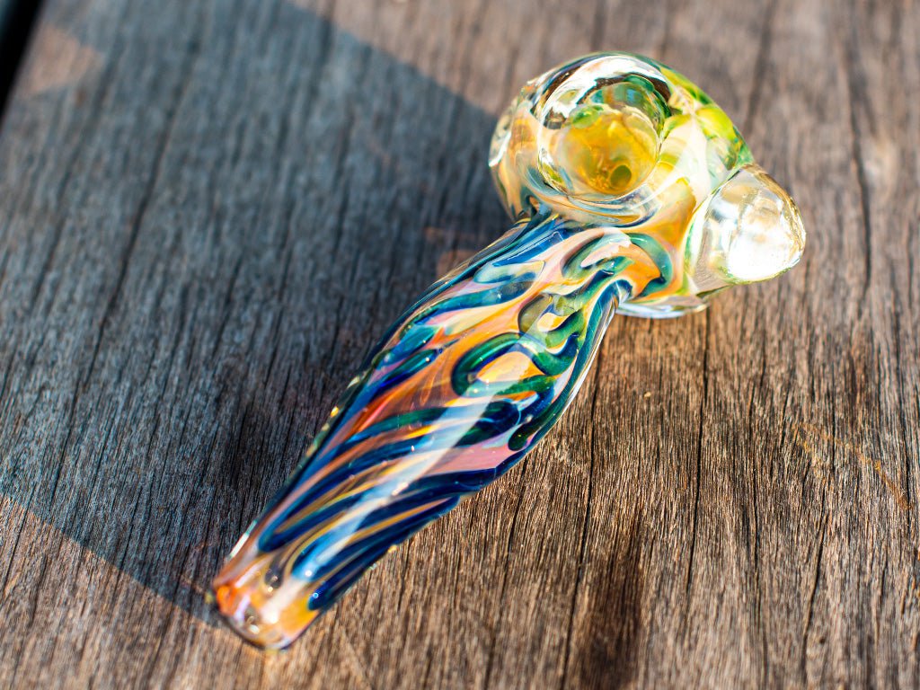 Fat Buddha Glass Pipe Gold Fumed Glass Pipe