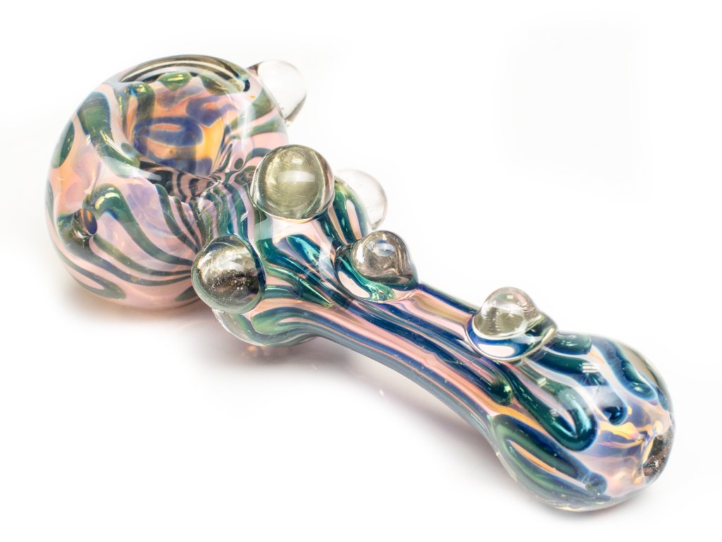 Fat Buddha Glass Pipe Gold Marble Pipe