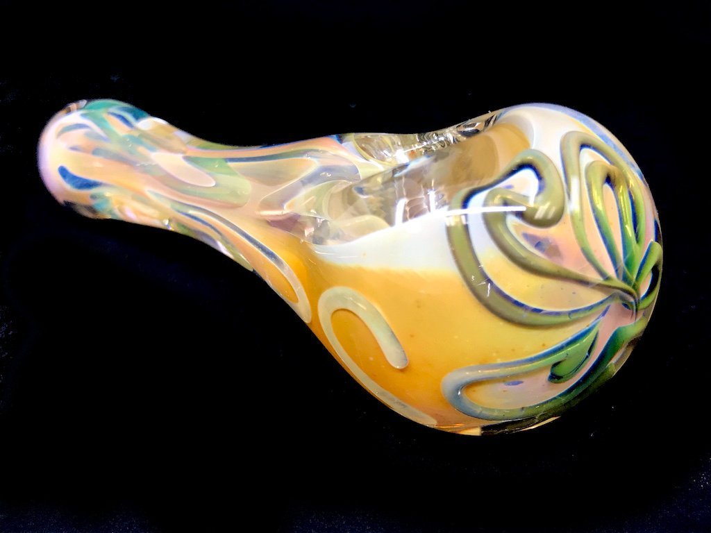 Gold Dewdrop Pipe - Fat Buddha Pipe