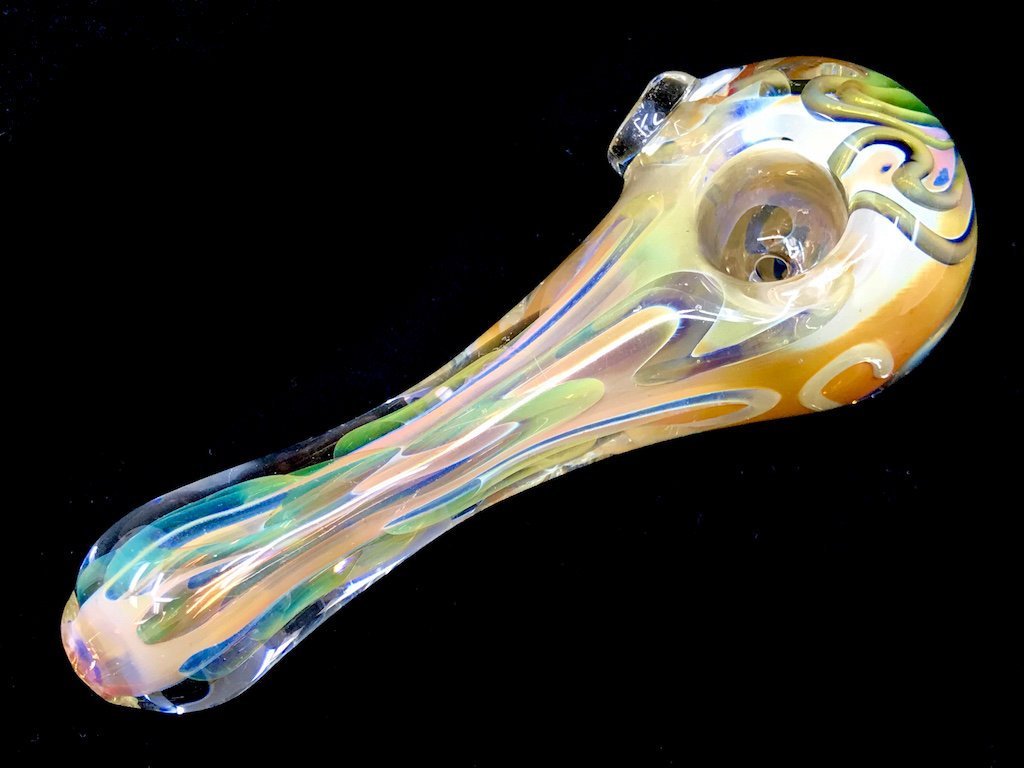 Gold Dewdrop Pipe - Fat Buddha Pipe