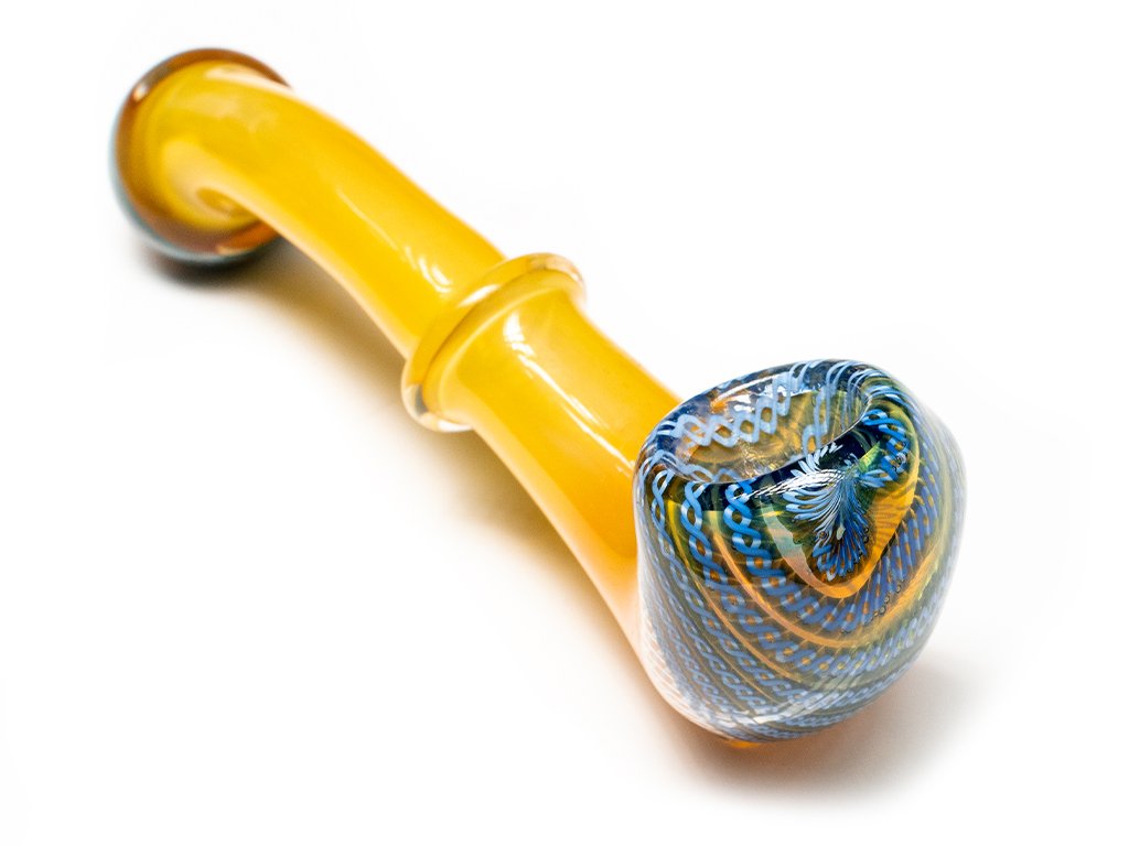 Golden Maria Pipe Fat Buddha Glass