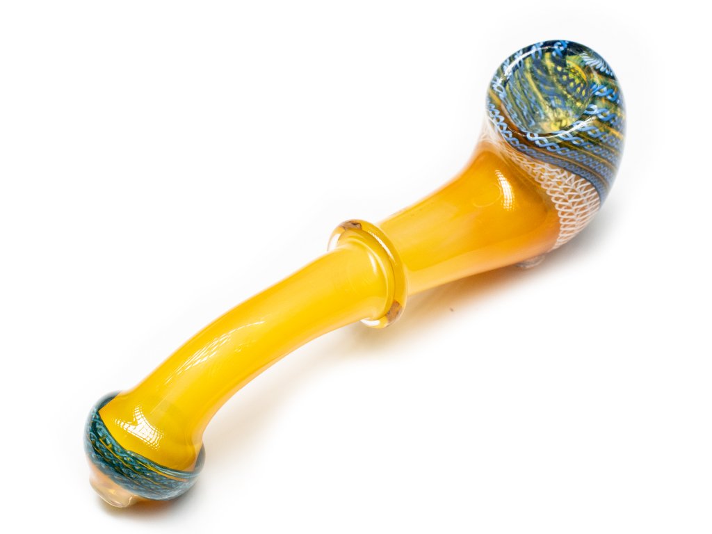 Golden Maria Pipe Fat Buddha Glass