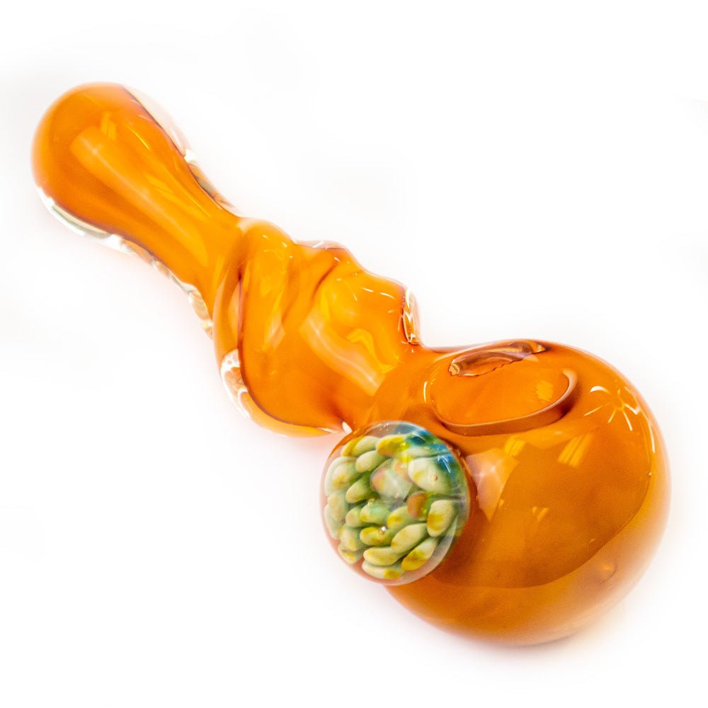 Fat Buddha Glass Pipe Golden Twist Pipe