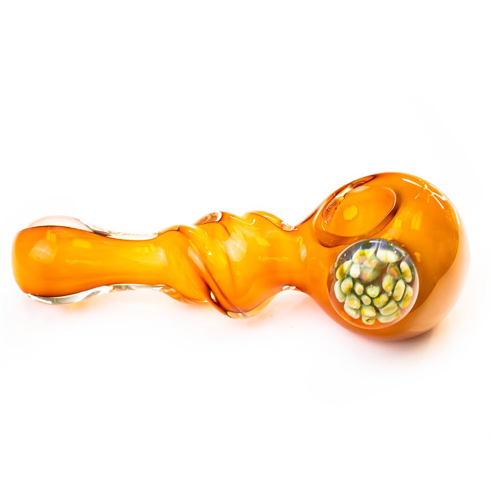 Fat Buddha Glass Pipe Golden Twist Pipe