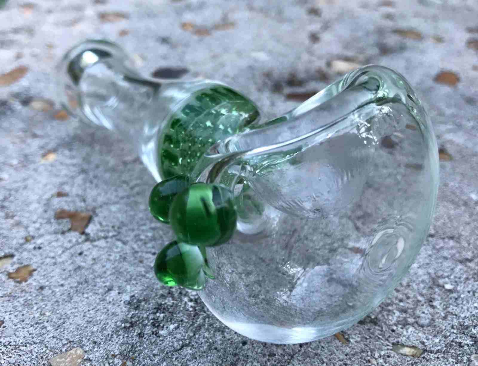 Fat Buddha Glass Pipe Green Collectible Honeycomb Tobacco Smoking Pipe Beautiful Smoking Bowl KS33