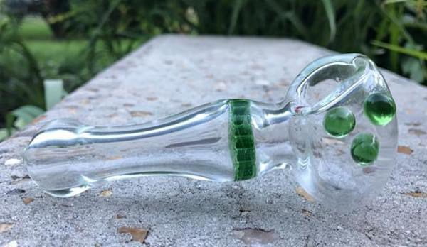 Fat Buddha Glass Pipe Green Collectible Honeycomb Tobacco Smoking Pipe Beautiful Smoking Bowl KS33