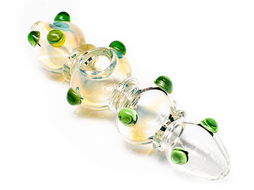 Green Dot Steamrooller Fat Buddha Glass