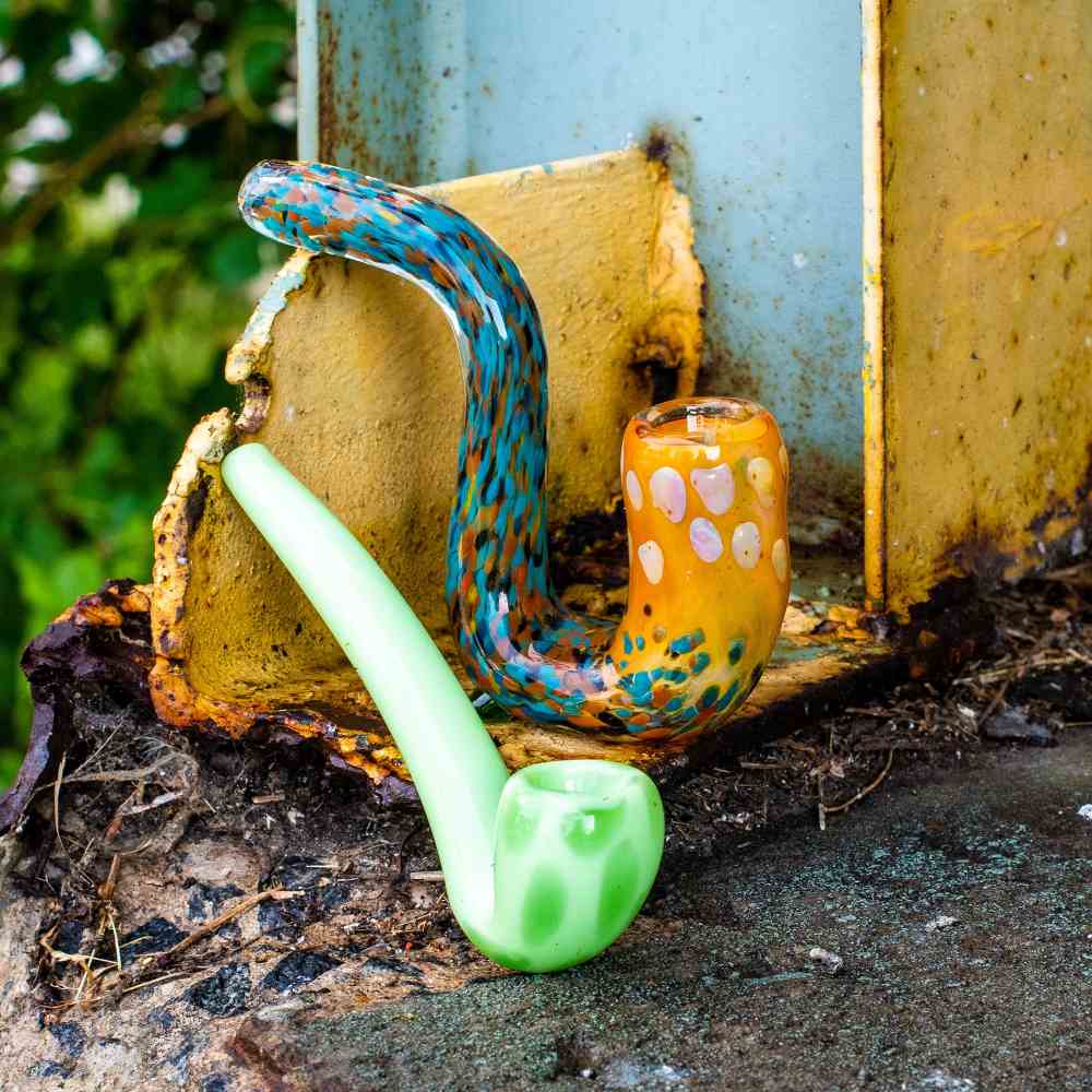 Fat Buddha Glass Pipe Green Gandalf Pipe