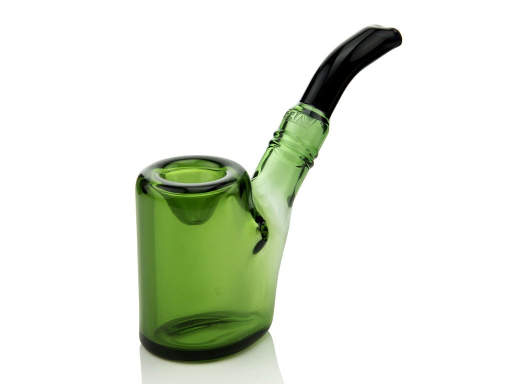 Green Grav Sitter Sherlock Pipe Fat Buddha Glass