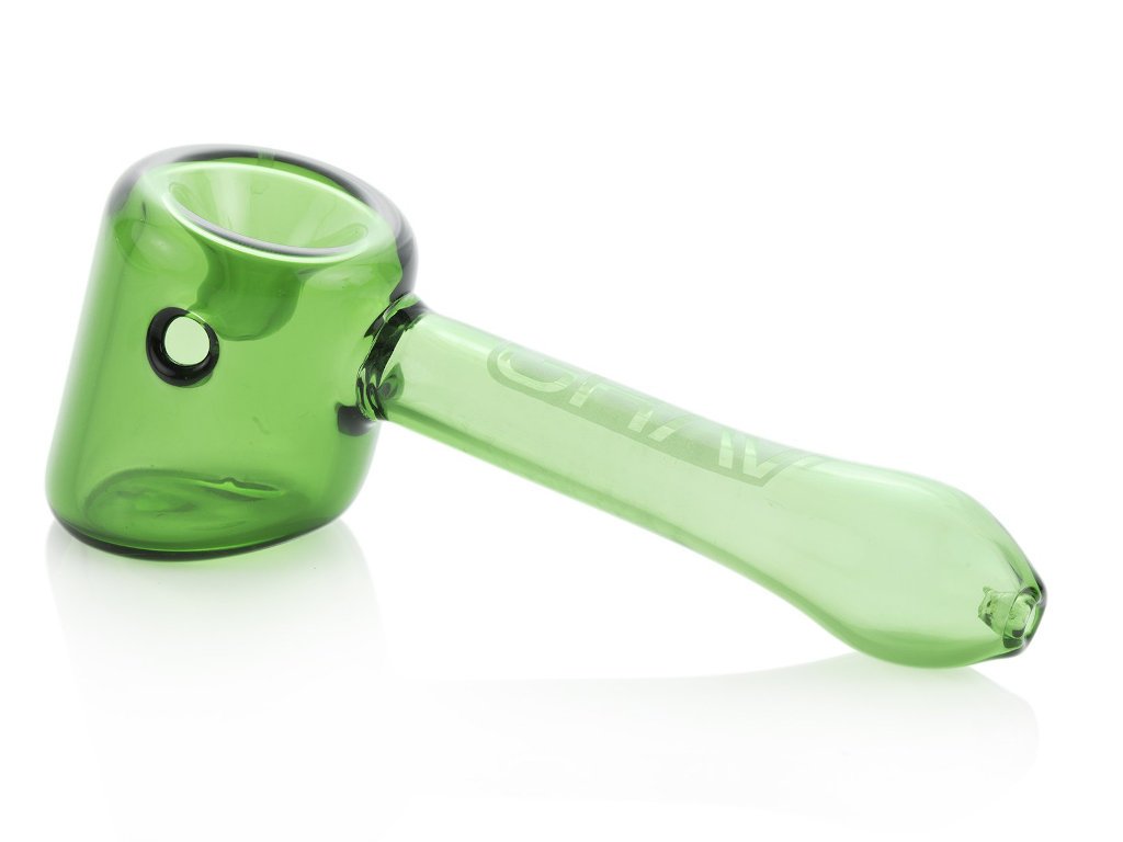 Hammer Hand Pipe Grav Fat Buddha Glass