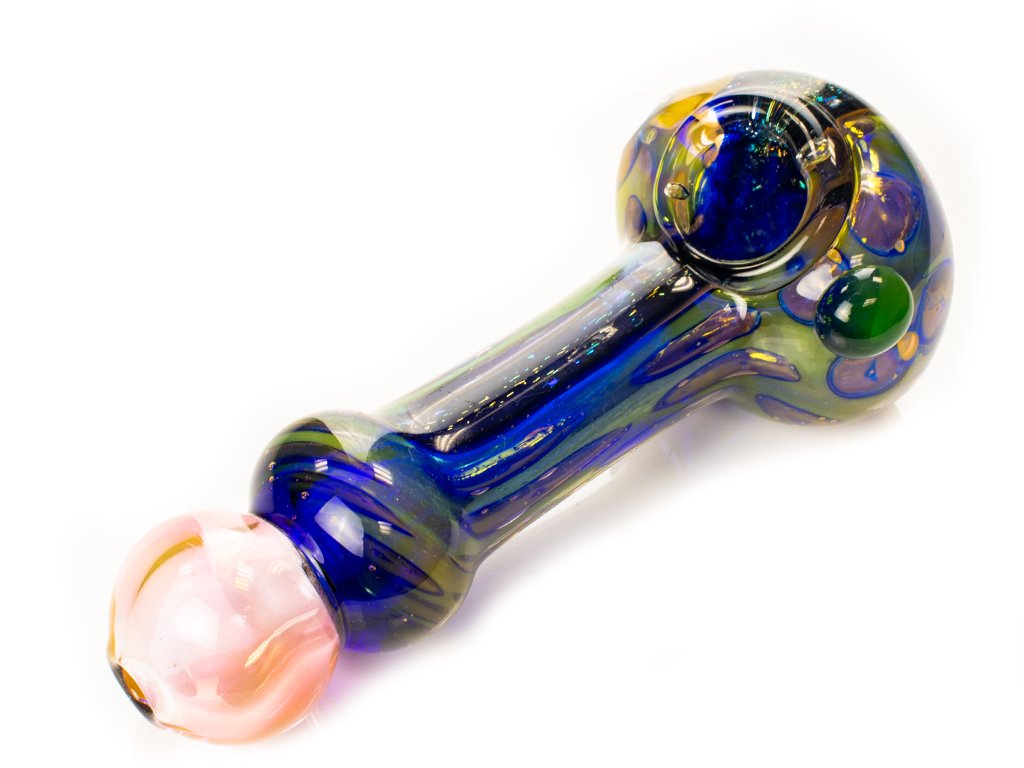 Heavy Fumed Glass Pipe Fat Buddha Glass