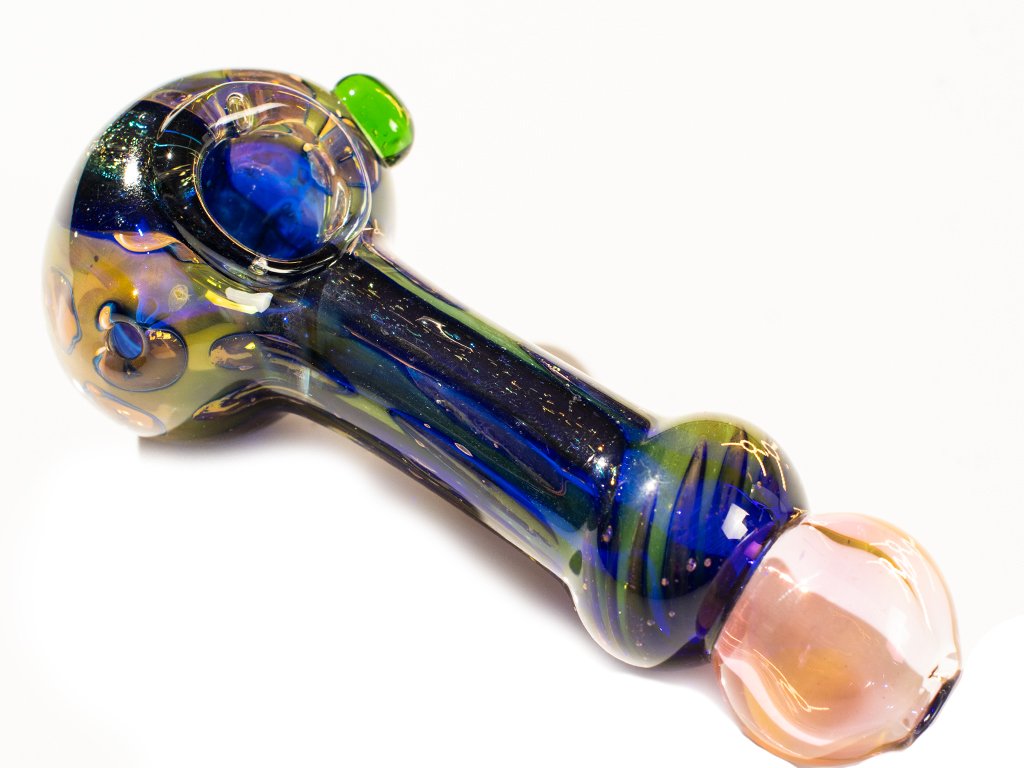 Heavy Fumed Glass Pipe Fat Buddha Glass