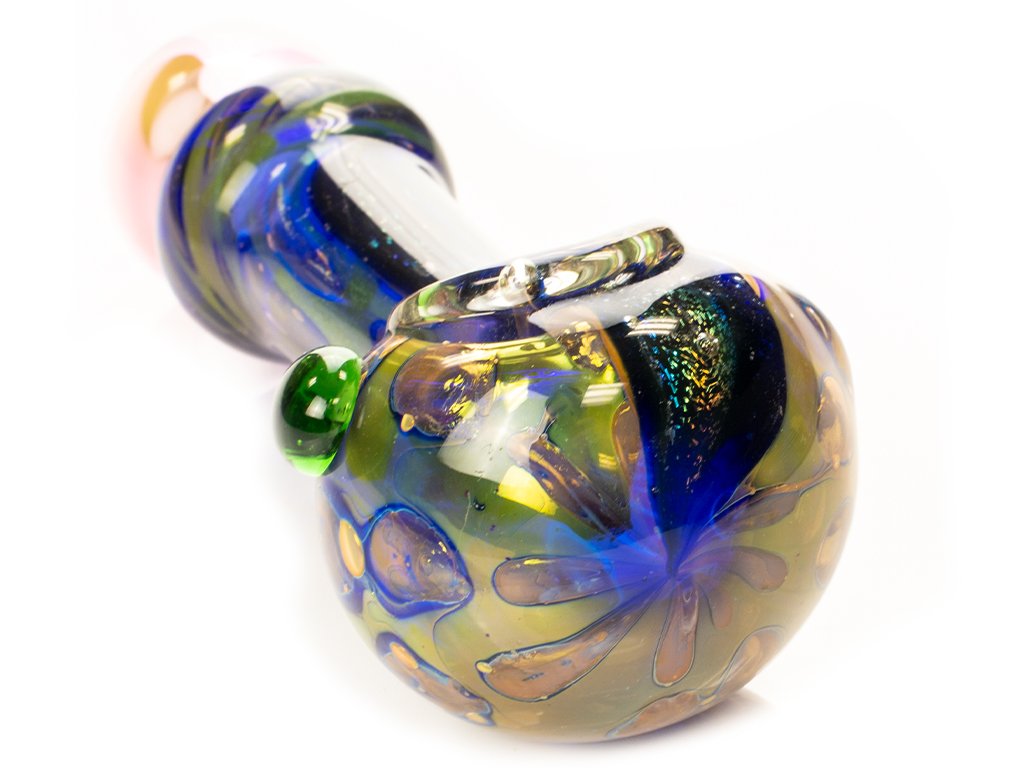 Heavy Fumed Glass Pipe Fat Buddha Glass