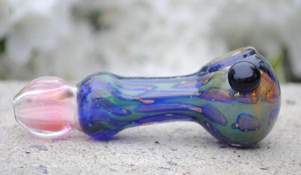 Heavy Fumed Glass Pipe Fat Buddha Glass
