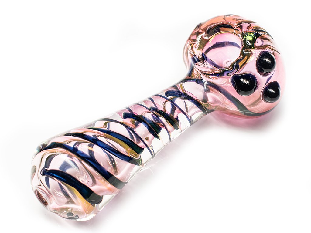 Heavy Spiral Pipe Fat Buddha Glass