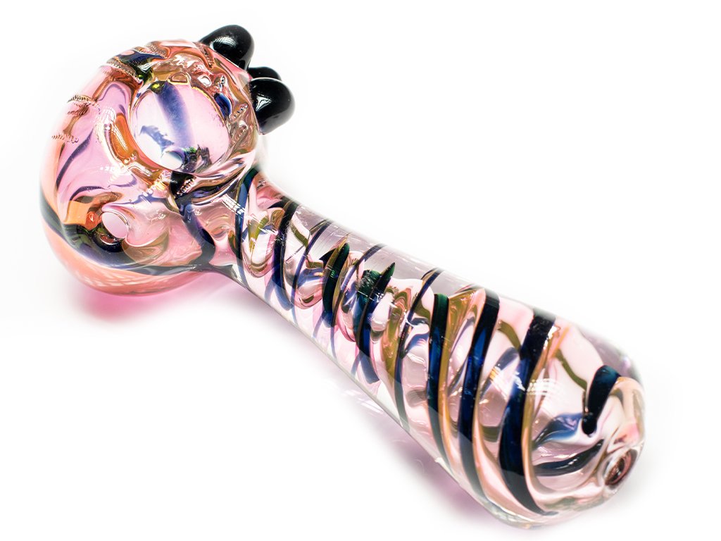 Heavy Spiral Pipe Fat Buddha Glass
