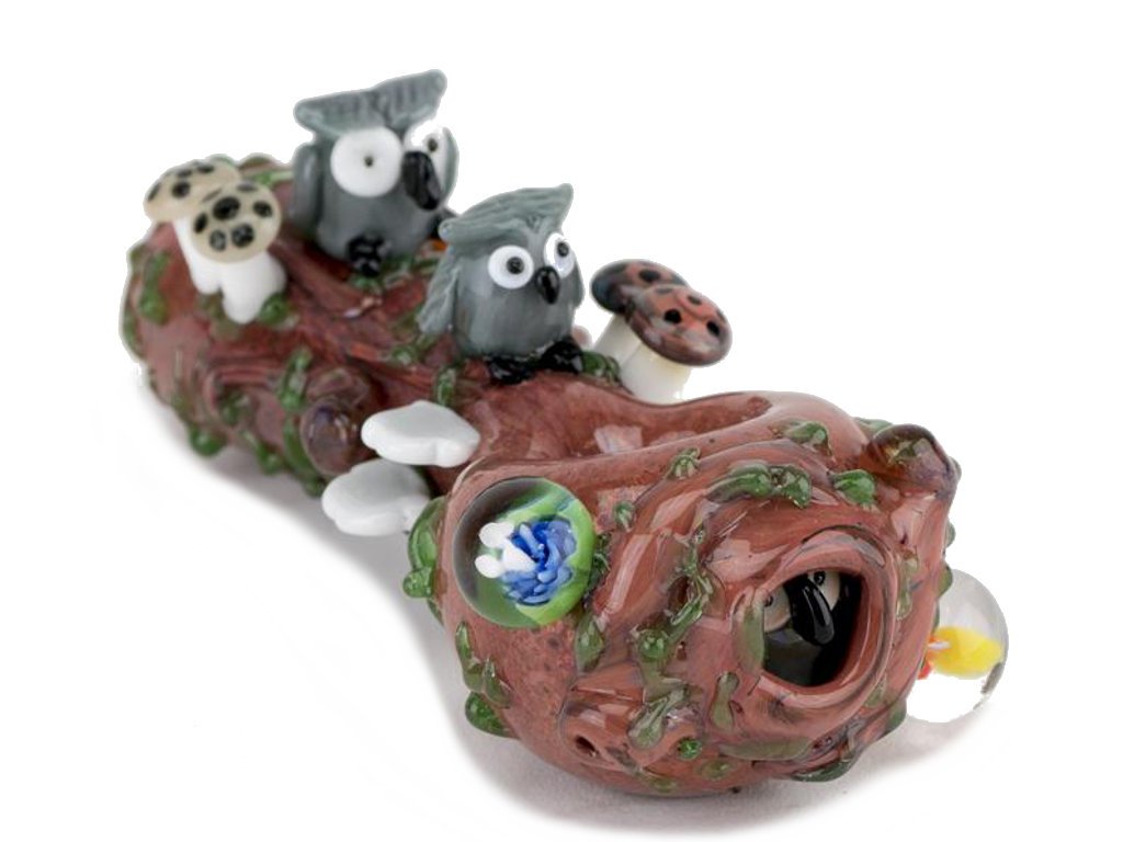 Hooties Forest Pipe Fat Buddha Glass