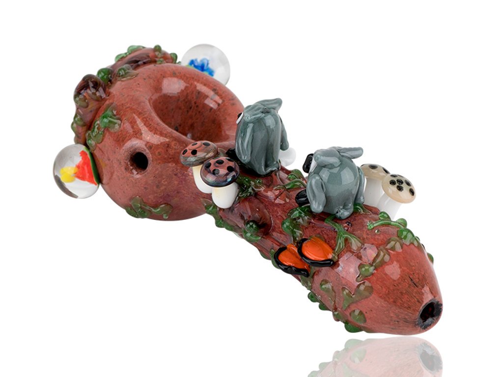 Hooties Forest Pipe Fat Buddha Glass