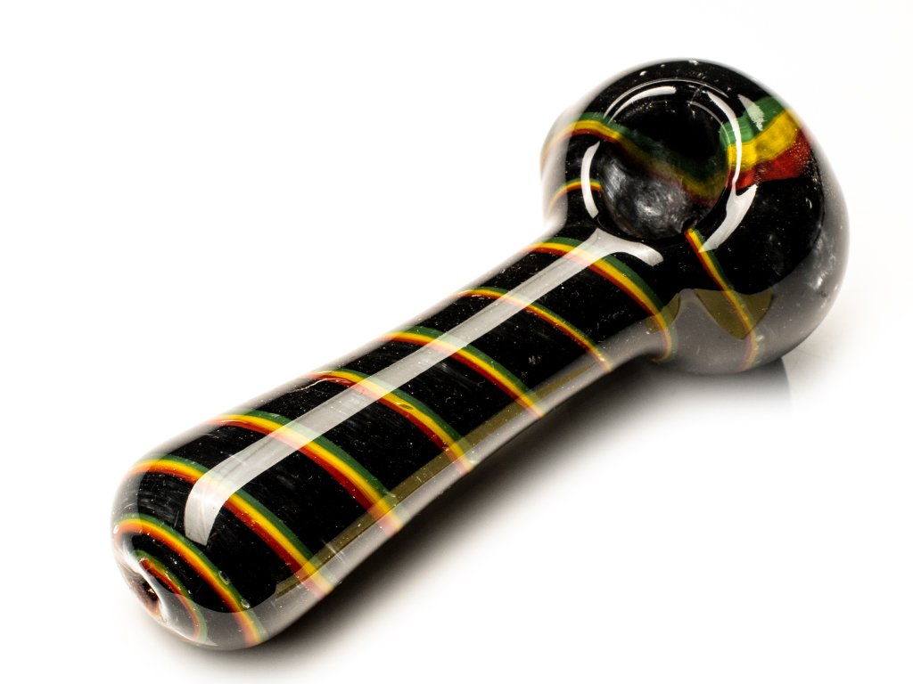 Inside Out Rasta Glass Pipe KS6 Fat Buddha Glass
