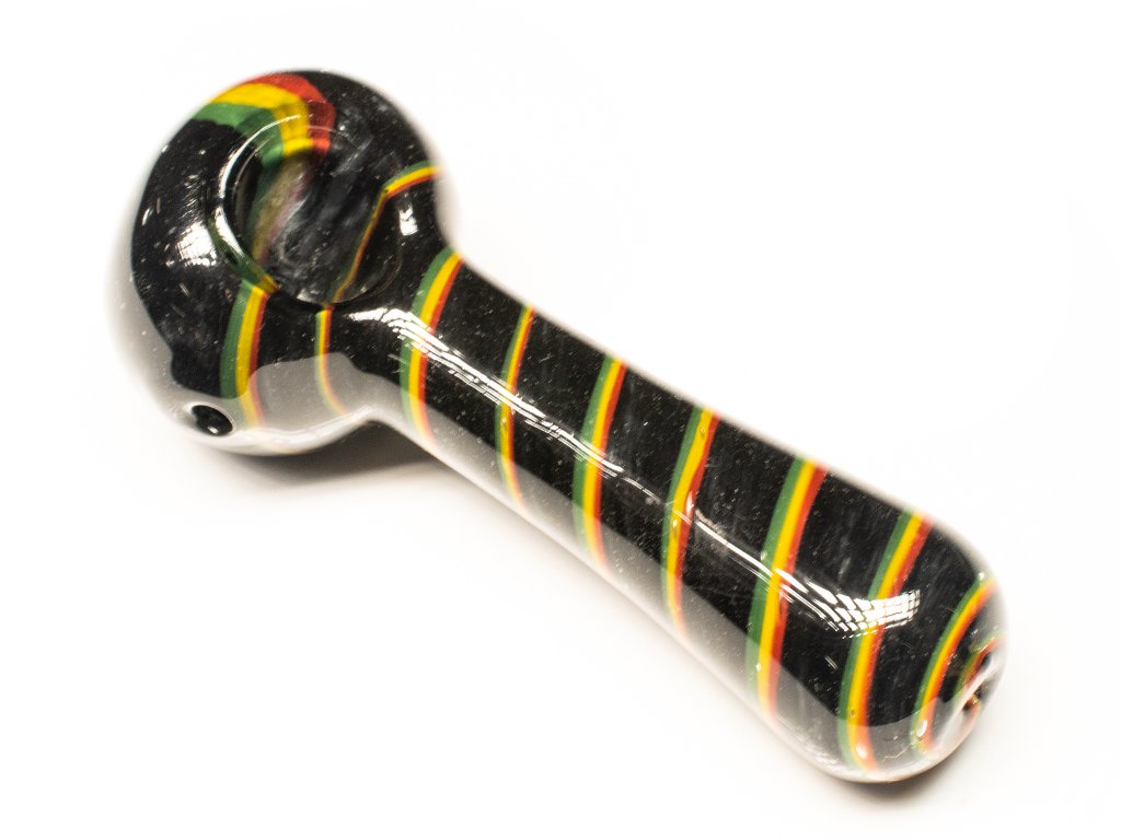 Fat Buddha Glass Pipe Inside Out Rasta Glass Pipe KS6