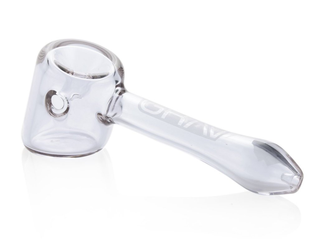 Hammer Hand Pipe Grav Fat Buddha Glass