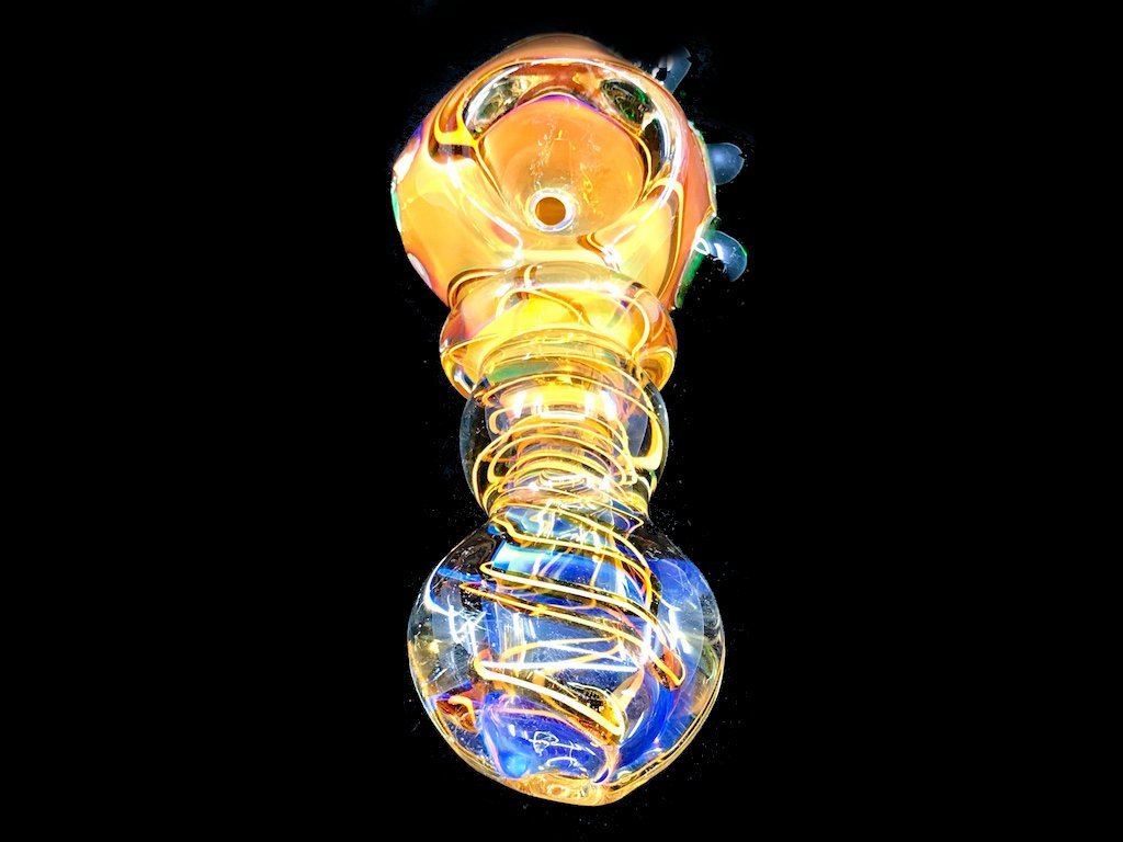 Fat Buddha Glass Pipe Lightning Strikes Pipe