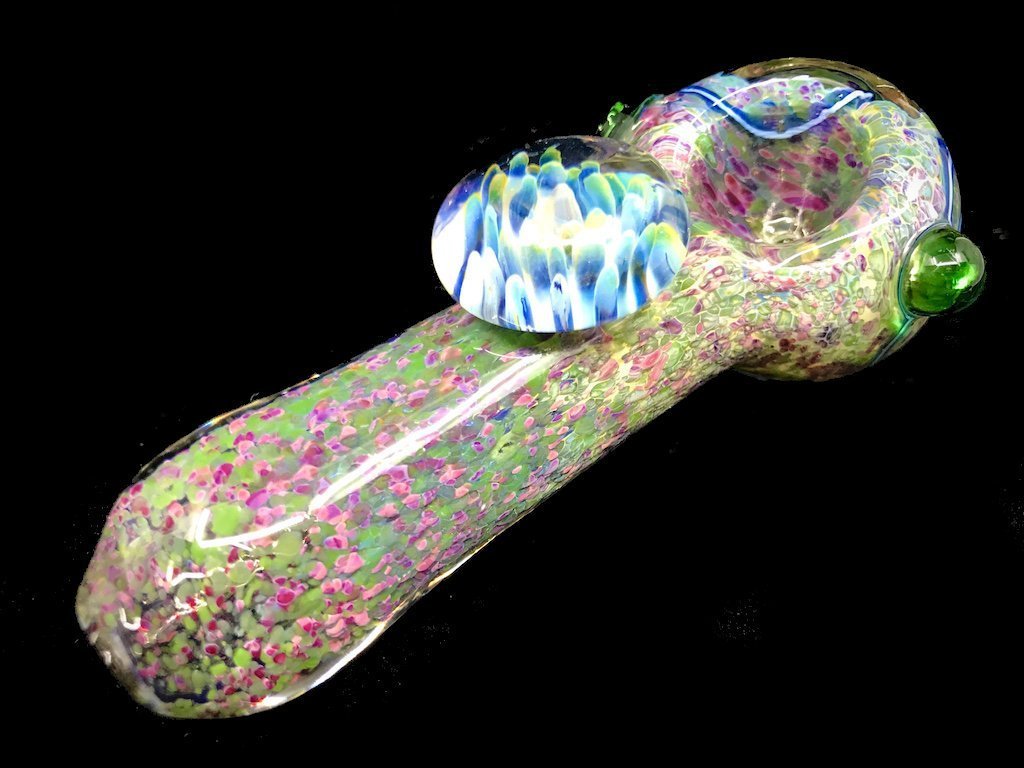 Marble Flower Pipe Fat Buddha Glass