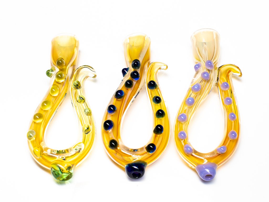 Marble Snake Chillum Fat Buddha Glass