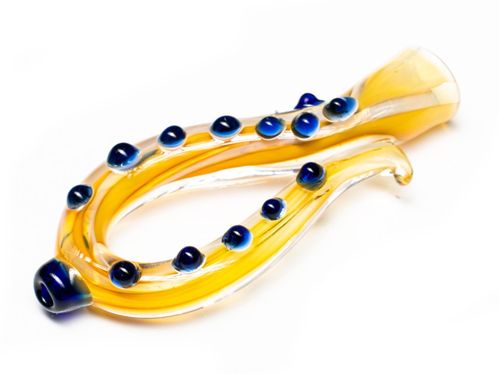 Marble Snake Chillum Fat Buddha Glass