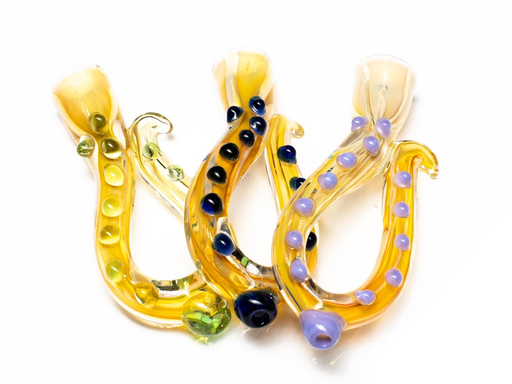 Marble Snake Chillum Fat Buddha Glass