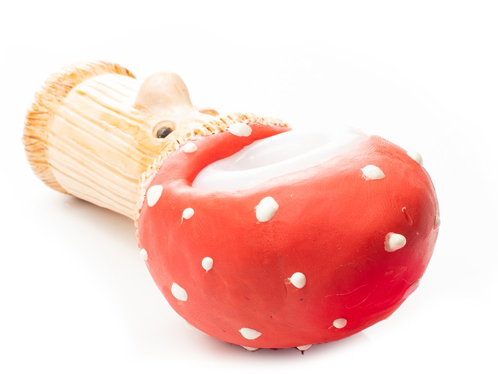 Mushroom Man Pipe Fat Buddha Glass