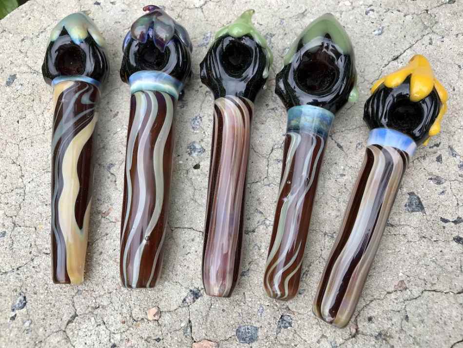 Fat Buddha Glass Pipe Paintbrush Glass Pipe