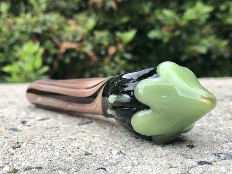 Fat Buddha Glass Pipe Paintbrush Glass Pipe