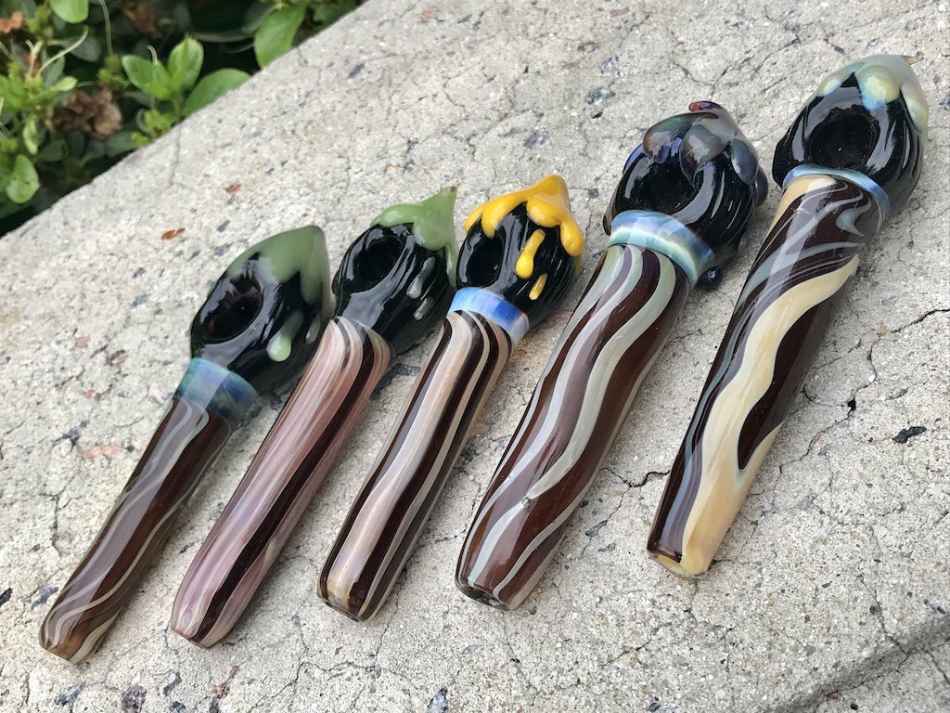 Fat Buddha Glass Pipe Paintbrush Glass Pipe