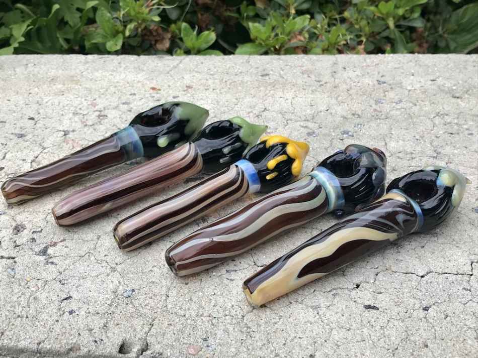 Fat Buddha Glass Pipe Paintbrush Glass Pipe