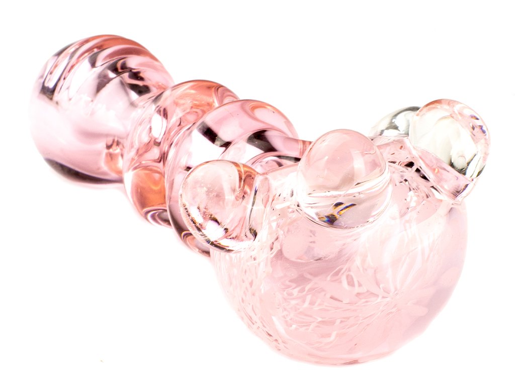 Pink Double Maria Pipe Fat Buddha Glass
