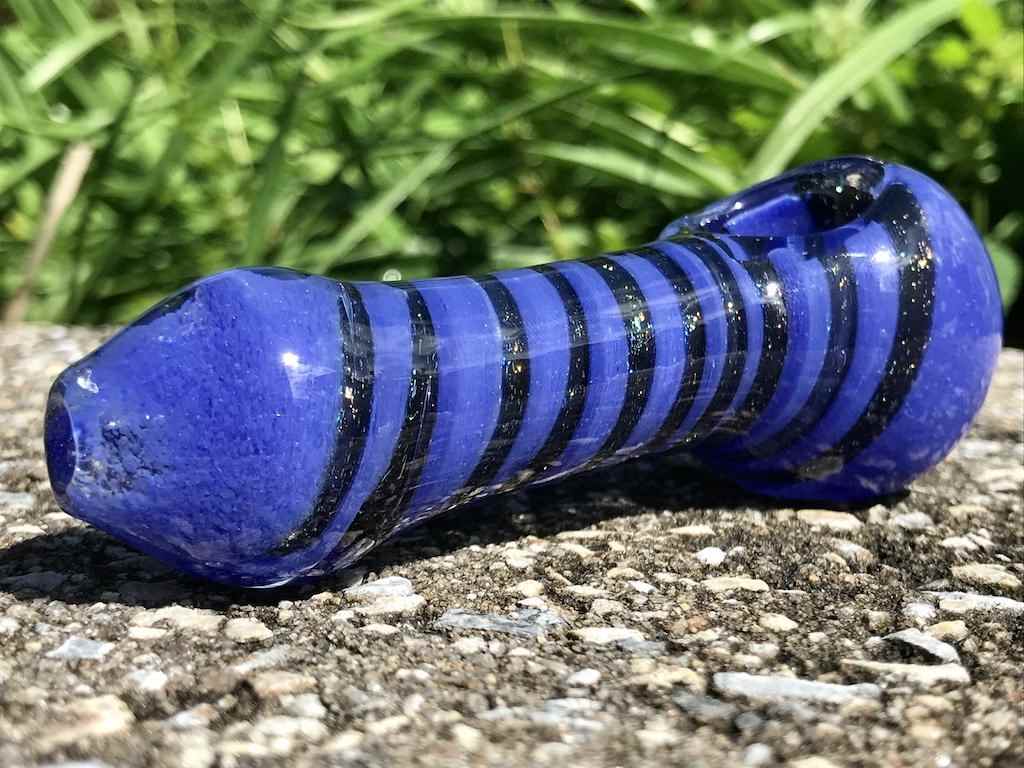 Fat Buddha Glass Pipe Purple Dichroic Glass Pipe