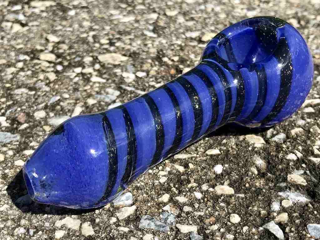 Fat Buddha Glass Pipe Purple Dichroic Glass Pipe