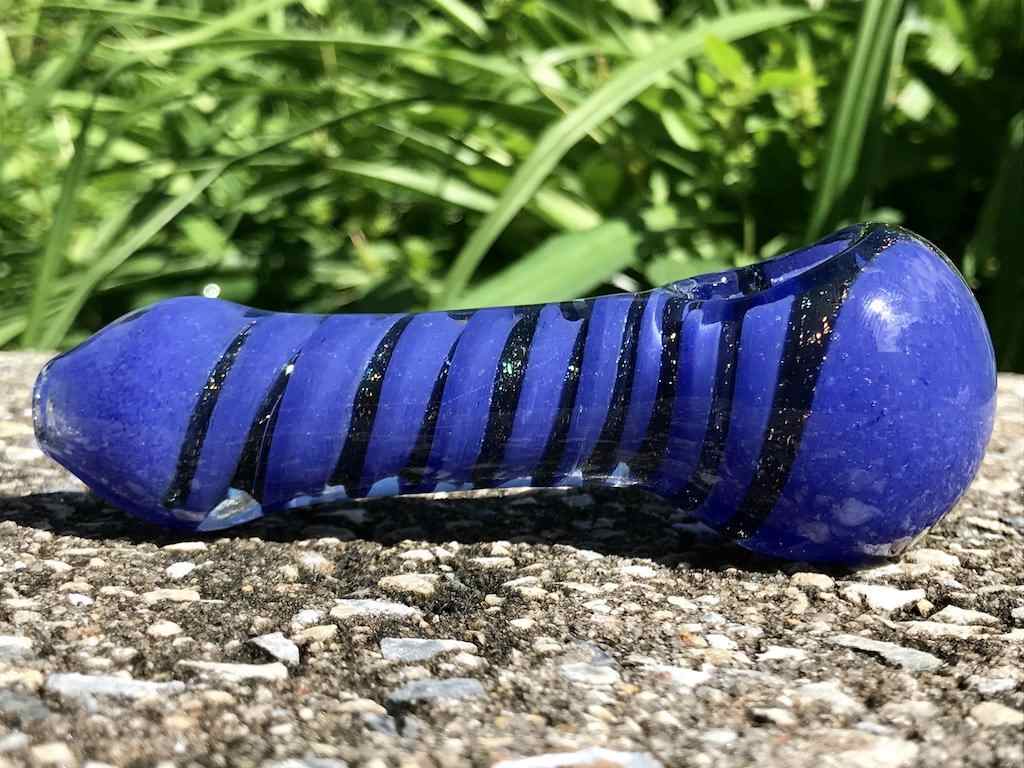 Fat Buddha Glass Pipe Purple Dichroic Glass Pipe