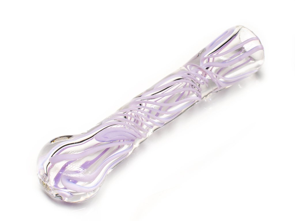Fat Buddha Glass Pipe Purple The Swirl Chillum