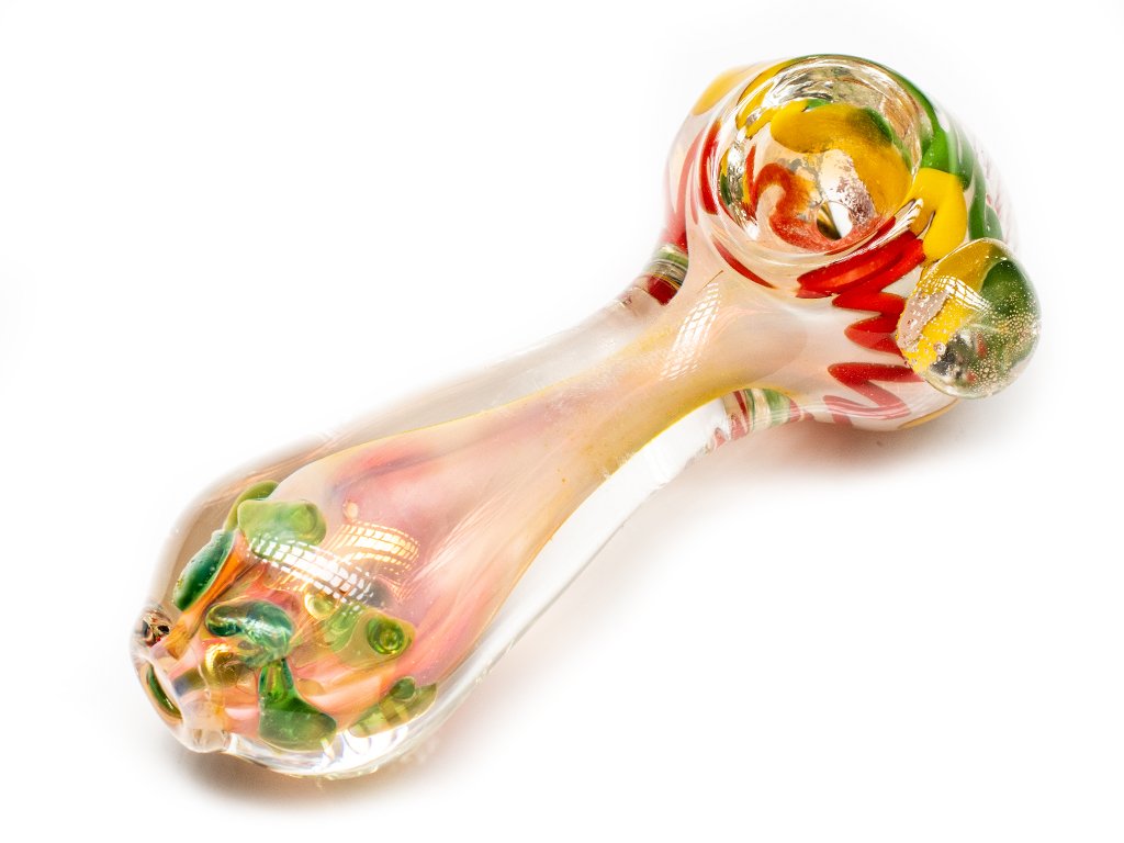 Rasta Head Pipe Fat Buddha glass