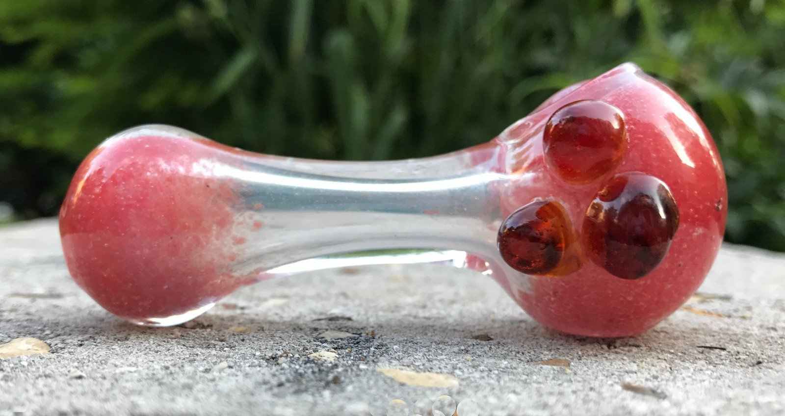 Fat Buddha Glass Pipe Red Color Changing Glass Pipe KS29