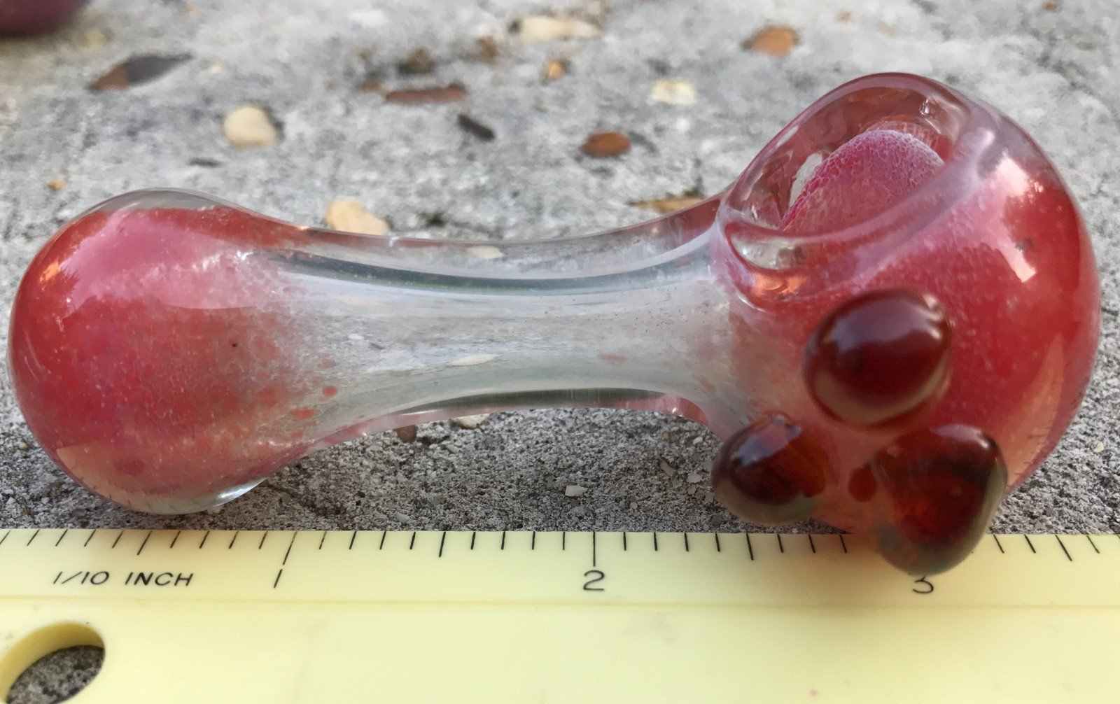 Fat Buddha Glass Pipe Red Color Changing Glass Pipe KS29