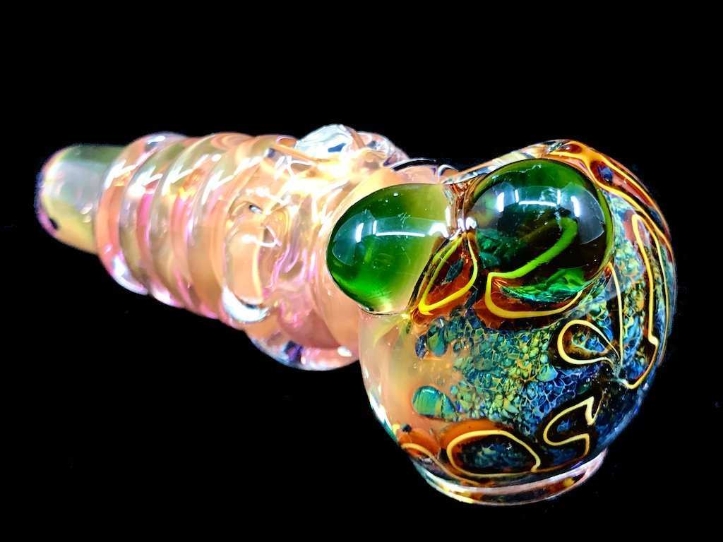 Fat Buddha Glass Pipe Ribbed Glass Pipe