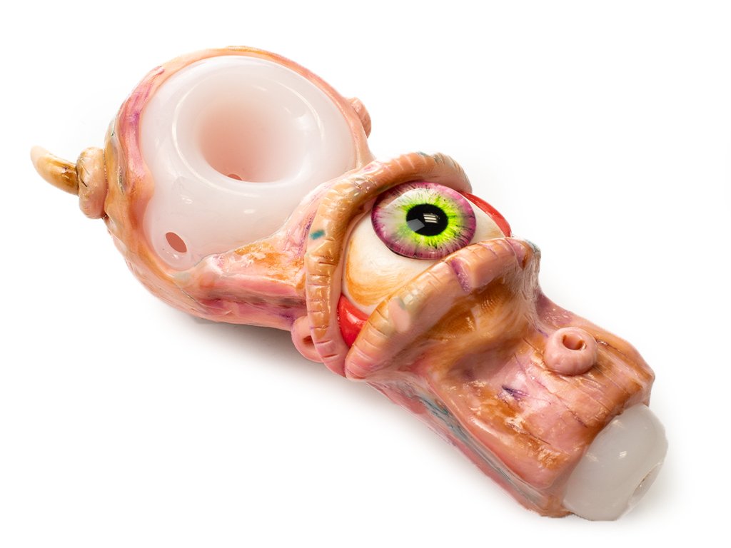 Scratched Cyclops Pipe Fat Buddha Glass