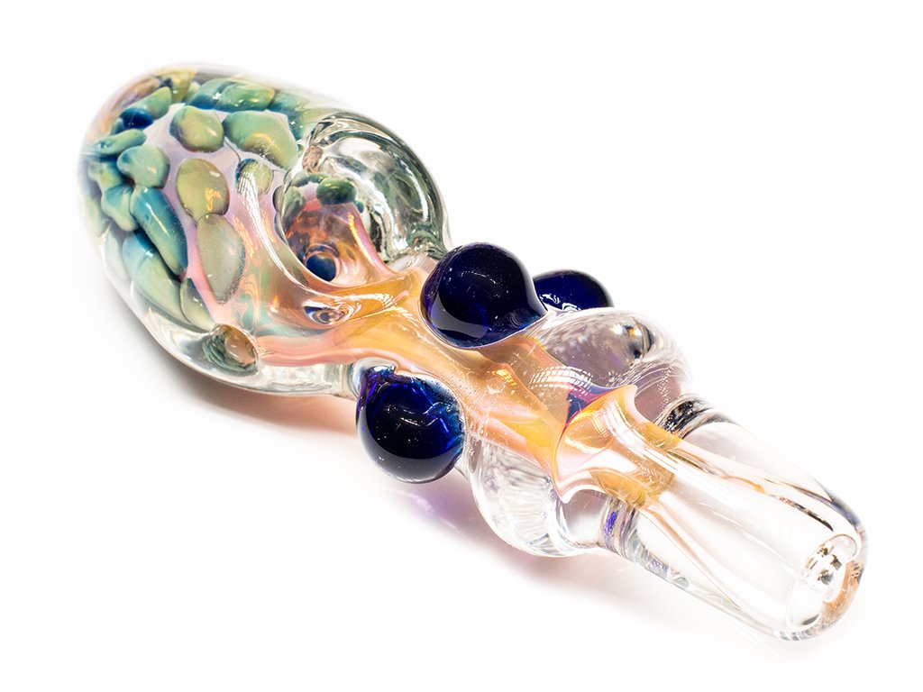 Seafoam Bubbles Pipe Fat Buddha Glass
